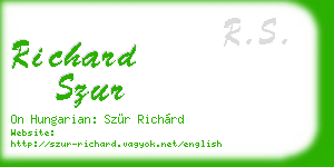 richard szur business card